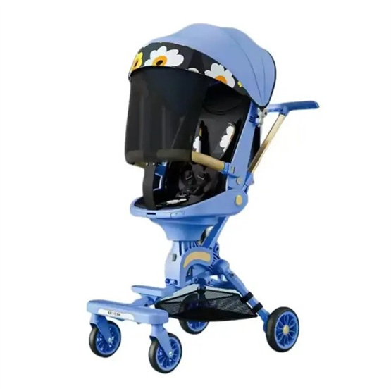 High quality comfort adjustable height push-handle rear wheel dual brakes 360 degree seat one click steering stroller