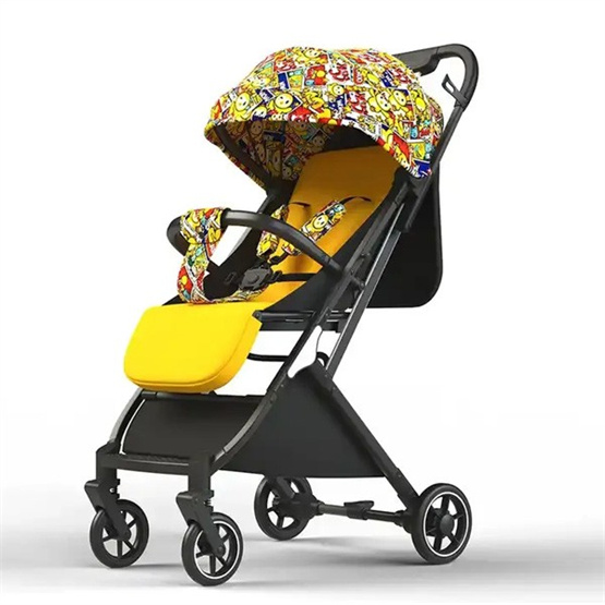 Best-selling high quality multi-functional foldable one-button retractable portable five-point seat belt Child stroller