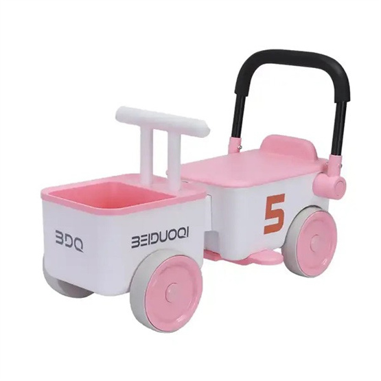 Safety material large storage box suitable for indoor and outdoor rear wheel damping design children's twist car