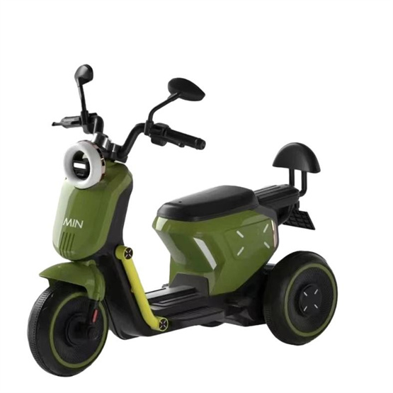 High quality environmental protection PP material body three wheels solid support anti-rollover children electric motorcycle