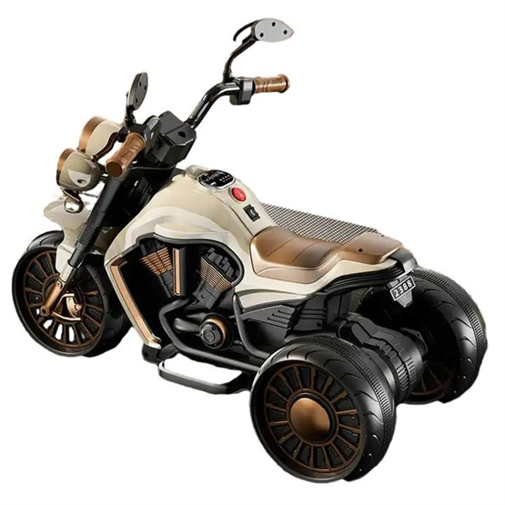 2023 New children's two-wheeled electric motorcycle with large storage box luxury headlights