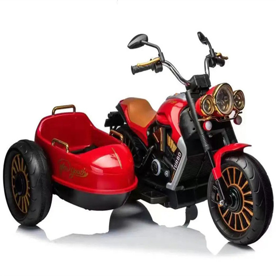 2023 New with side seat and safety training wheel One-click start children's electric motorcycle