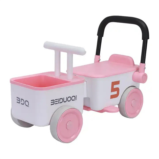 Safety material large storage box suitable for indoor and outdoor rear wheel damping design children's twist car