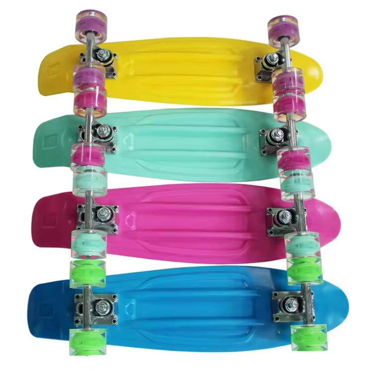 Complete Mini Skateboard with Flashing Light Wheels for Beginners Youths Boys Kids